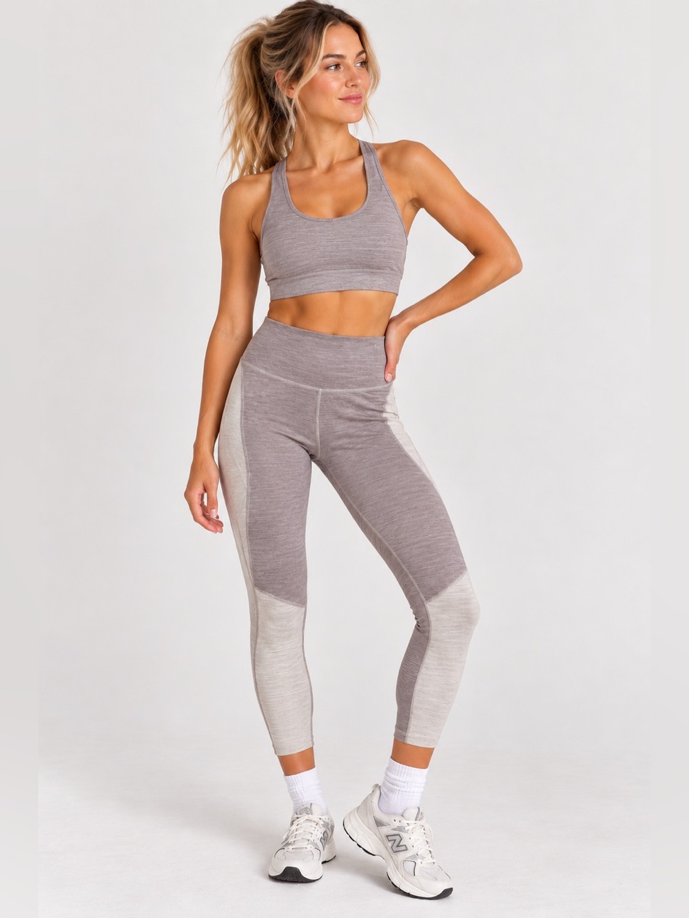 Outdoor Voices Two Tone TechSweat 3/4 Colorblock Leggings Size M